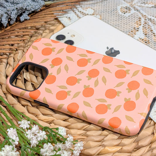 Orange Harvest - iPhone Flip Case Wallet, Leather Folio Case Phone Case-aesthetic phone case-shockproof phone case-cute phone case-designer phone case-elegant phone case-luxury phone case-phone accessories-fashion accessory