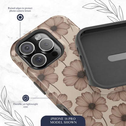 Sepia Bloom - Magsafe iPhone Case Phone Case-aesthetic phone case-shockproof phone case-cute phone case-designer phone case-elegant phone case-luxury phone case-phone accessories-fashion accessory