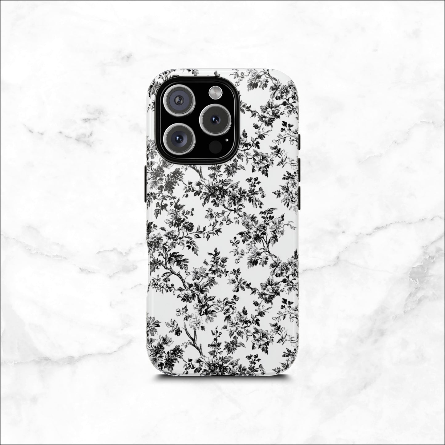 Noir Toile - iPhone Case Phone Case-aesthetic phone case-shockproof phone case-cute phone case-designer phone case-elegant phone case-luxury phone case-phone accessories-fashion accessory