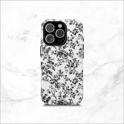 Noir Toile - iPhone Case Phone Case-aesthetic phone case-shockproof phone case-cute phone case-designer phone case-elegant phone case-luxury phone case-phone accessories-fashion accessory