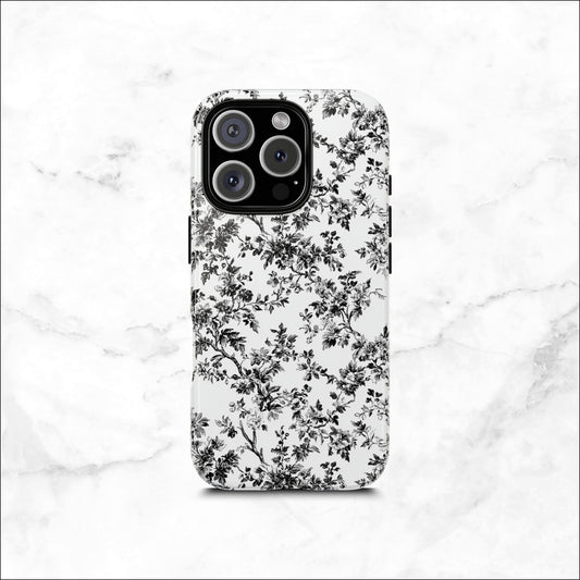 Noir Toile - iPhone Case Phone Case-aesthetic phone case-shockproof phone case-cute phone case-designer phone case-elegant phone case-luxury phone case-phone accessories-fashion accessory