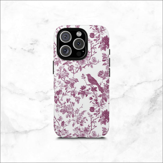 Mauve Toile - iPhone Case Phone Case-aesthetic phone case-shockproof phone case-cute phone case-designer phone case-elegant phone case-luxury phone case-phone accessories-fashion accessory