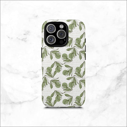 Olive Branch - iPhone Case Phone Case-aesthetic phone case-shockproof phone case-cute phone case-designer phone case-elegant phone case-luxury phone case-phone accessories-fashion accessory