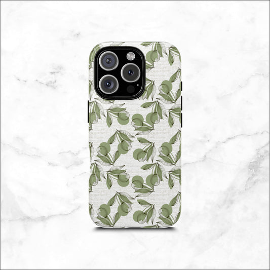 Olive Branch - iPhone Case Phone Case-aesthetic phone case-shockproof phone case-cute phone case-designer phone case-elegant phone case-luxury phone case-phone accessories-fashion accessory