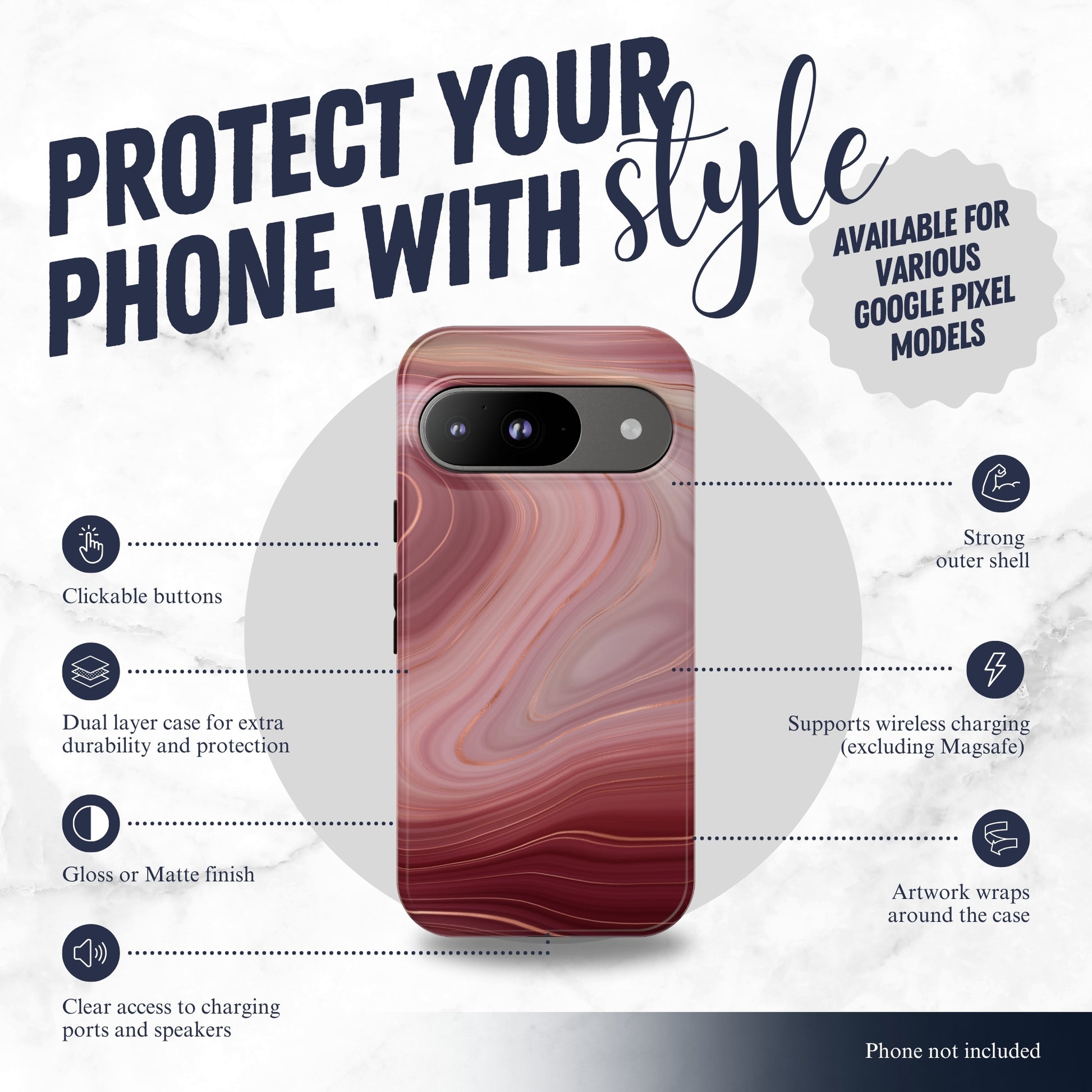 Flow State - Google Pixel Case Phone Case-aesthetic phone case-shockproof phone case-cute phone case-designer phone case-elegant phone case-luxury phone case-phone accessories-fashion accessory