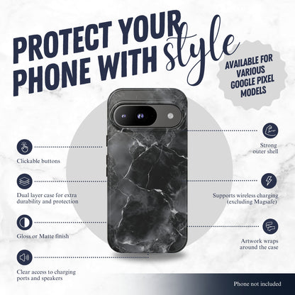 Obsidian - Google Pixel Case Phone Case-aesthetic phone case-shockproof phone case-cute phone case-designer phone case-elegant phone case-luxury phone case-phone accessories-fashion accessory