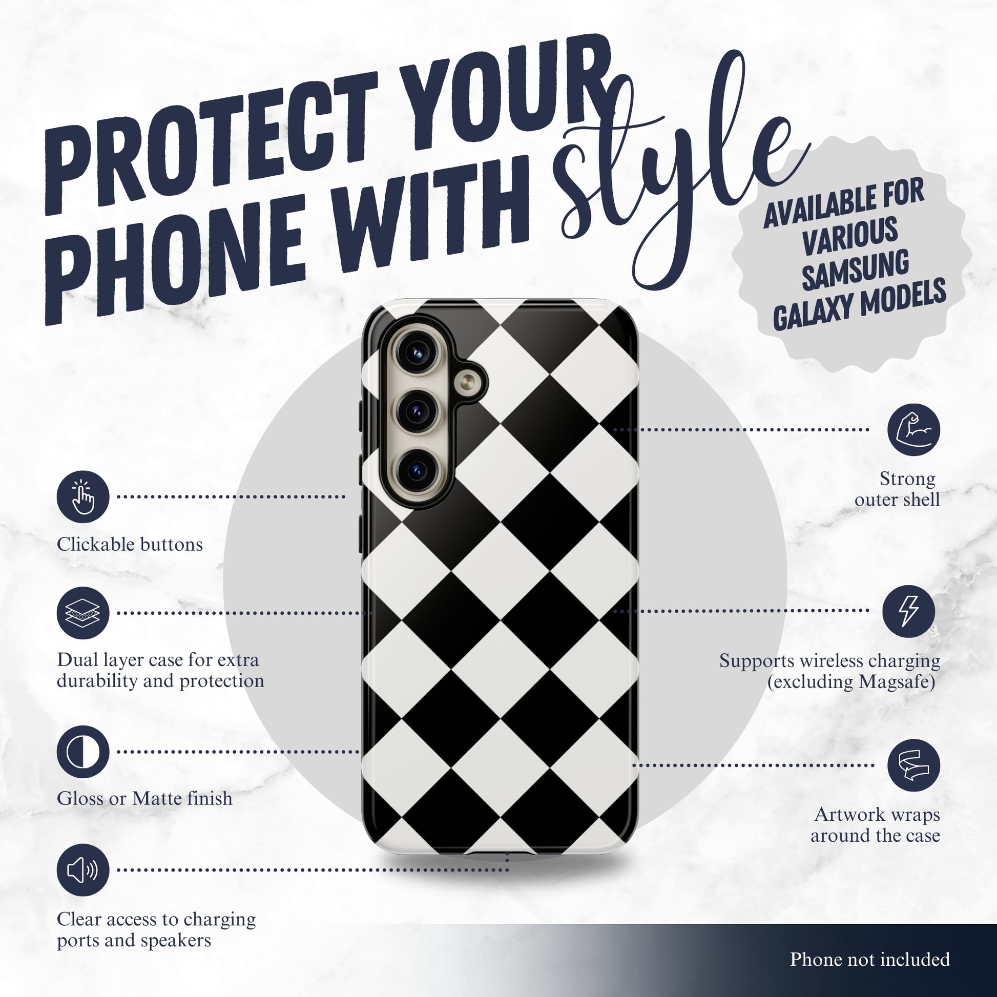 High Society - Samsung Galaxy Case Phone Case-aesthetic phone case-shockproof phone case-cute phone case-designer phone case-elegant phone case-luxury phone case-phone accessories-fashion accessory