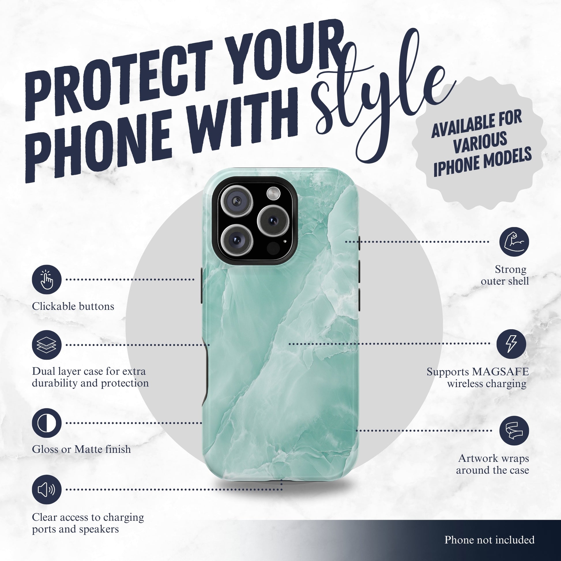 Jade - Magsafe iPhone Case Phone Case-aesthetic phone case-shockproof phone case-cute phone case-designer phone case-elegant phone case-luxury phone case-phone accessories-fashion accessory
