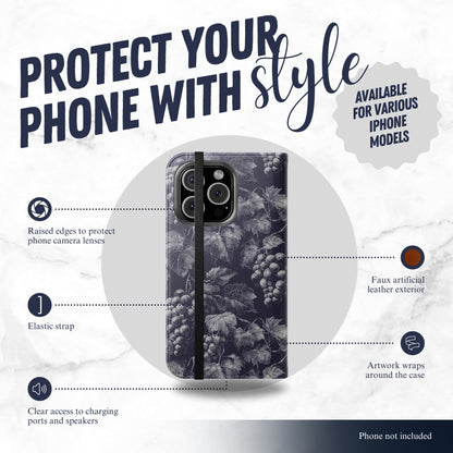 Orchard - iPhone Flip Case Wallet, Leather Folio Case Phone Case-aesthetic phone case-shockproof phone case-cute phone case-designer phone case-elegant phone case-luxury phone case-phone accessories-fashion accessory