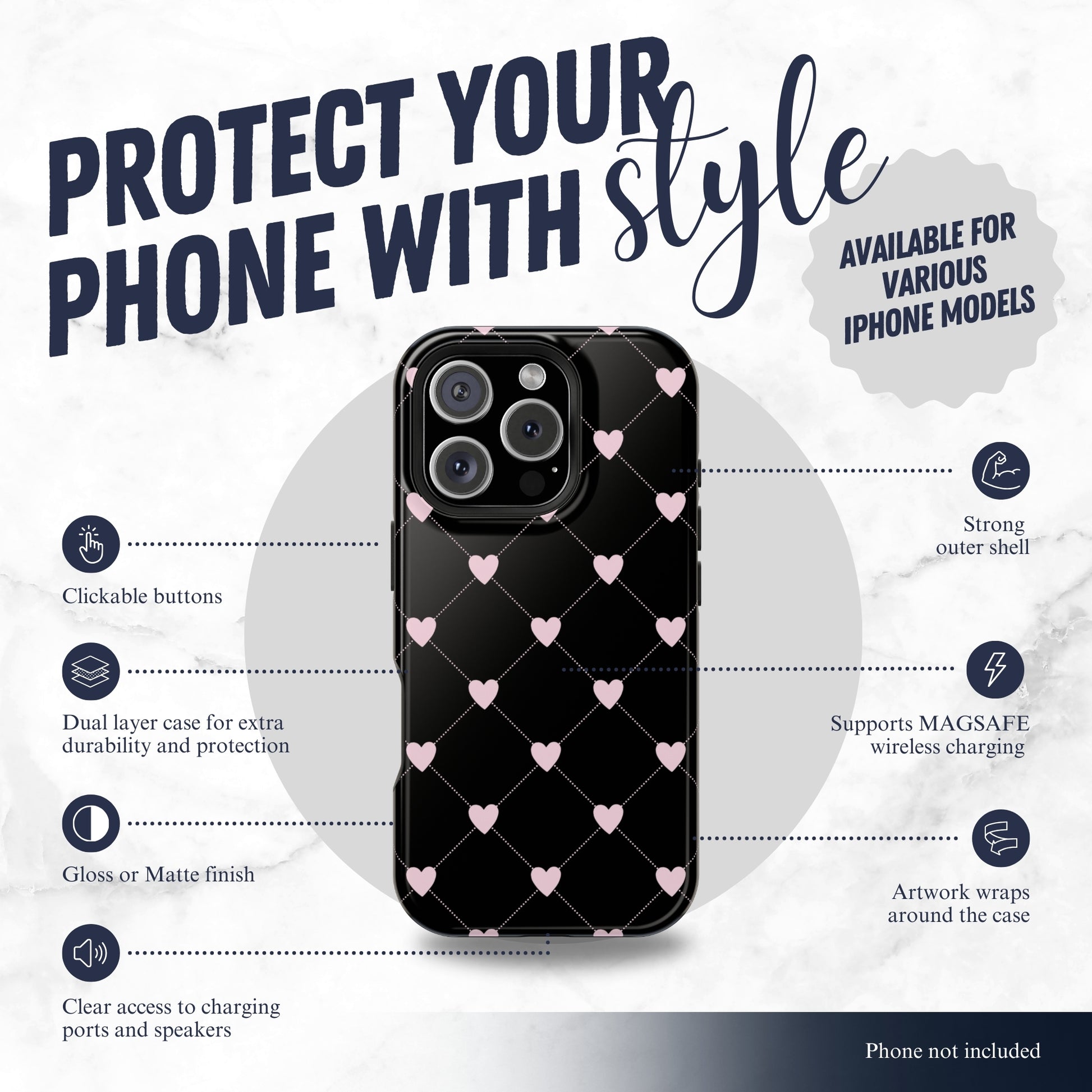 Dark Romance - Magsafe iPhone Case Phone Case-aesthetic phone case-shockproof phone case-cute phone case-designer phone case-elegant phone case-luxury phone case-phone accessories-fashion accessory