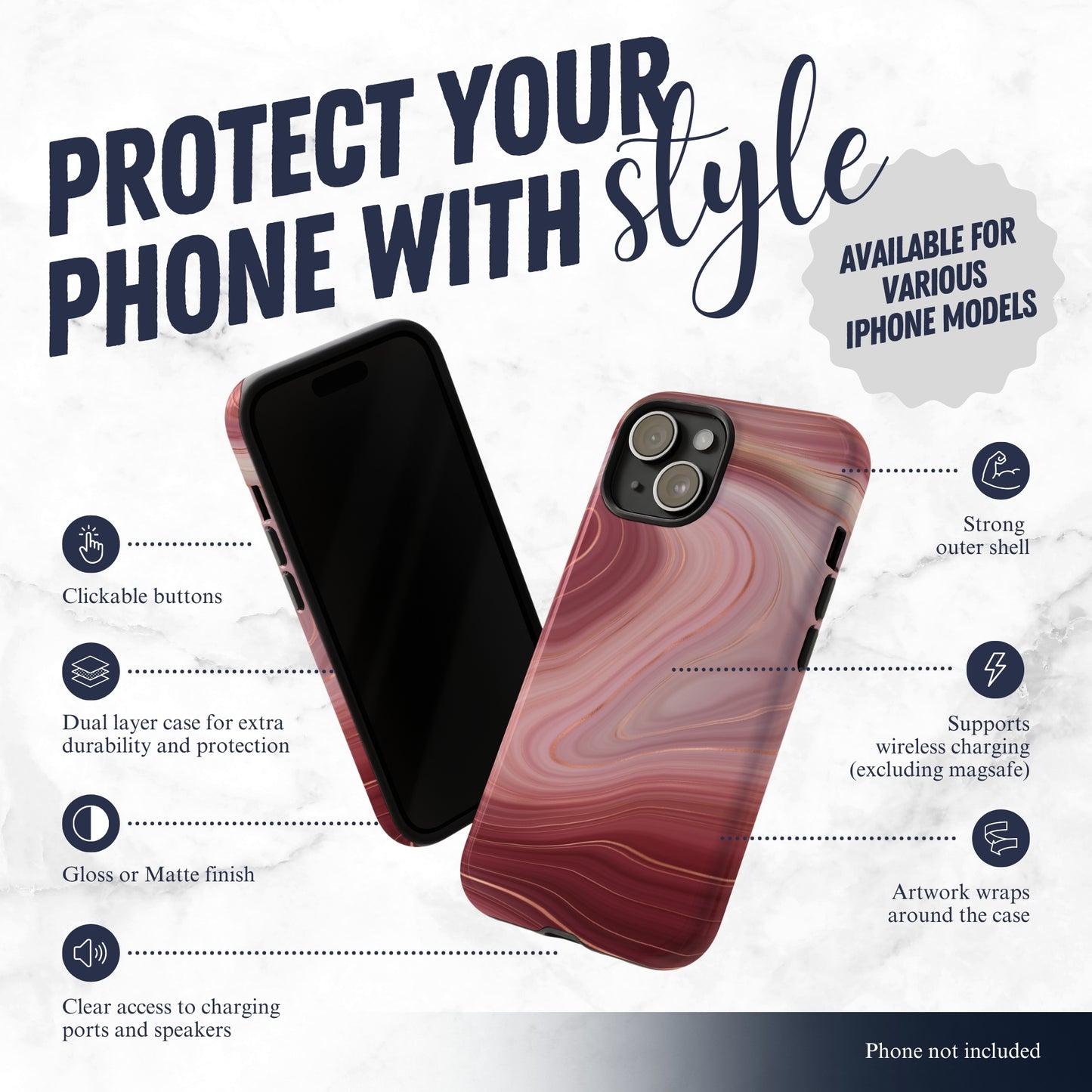 Flow State - iPhone Case Phone Case-aesthetic phone case-shockproof phone case-cute phone case-designer phone case-elegant phone case-luxury phone case-phone accessories-fashion accessory
