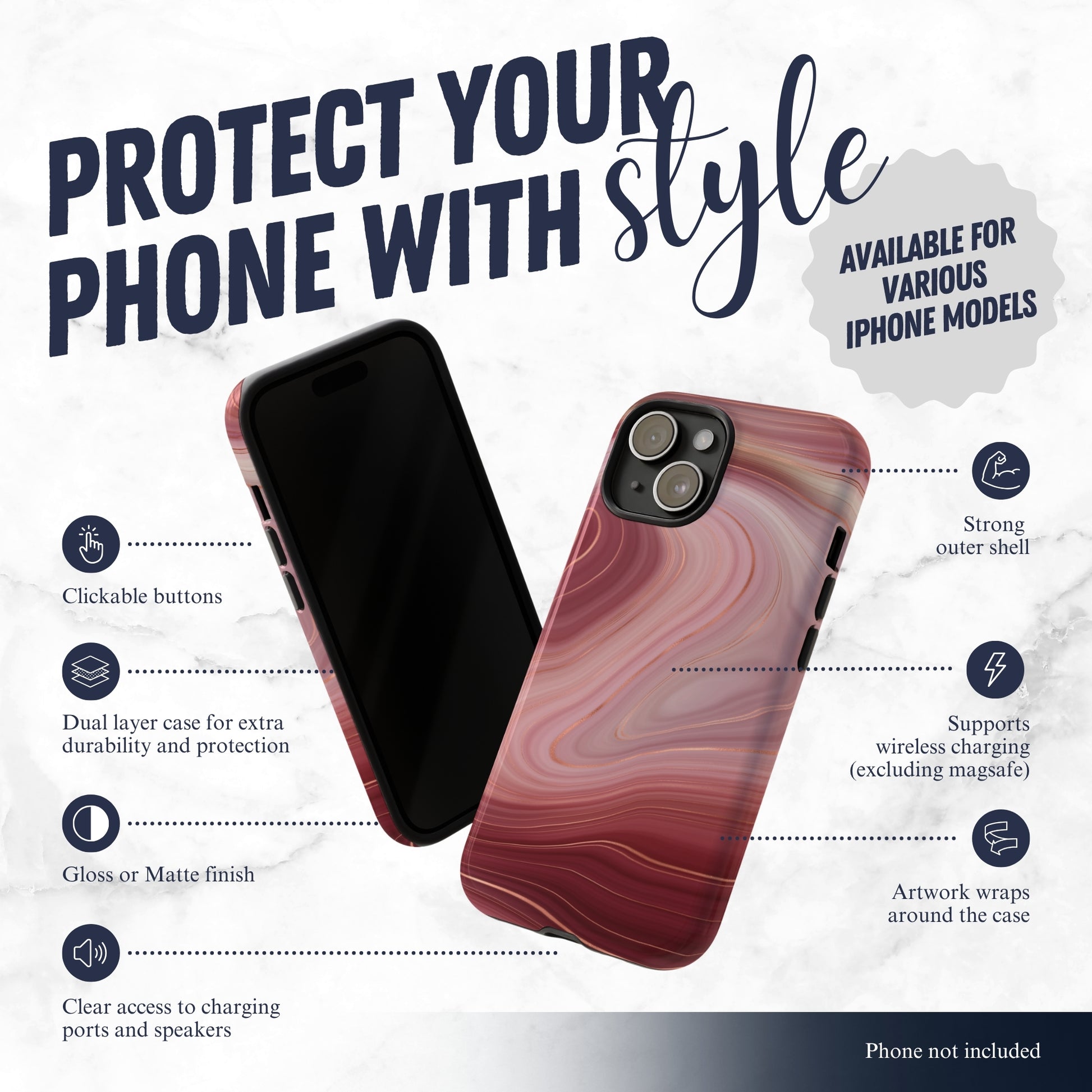 Flow State - iPhone Case Phone Case-aesthetic phone case-shockproof phone case-cute phone case-designer phone case-elegant phone case-luxury phone case-phone accessories-fashion accessory