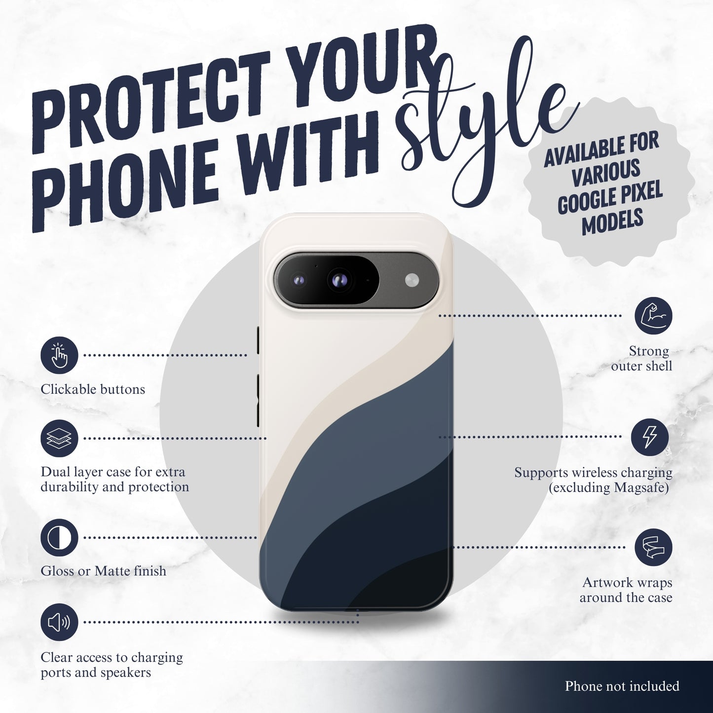 Distant Echo - Google Pixel Case Phone Case-aesthetic phone case-shockproof phone case-cute phone case-designer phone case-elegant phone case-luxury phone case-phone accessories-fashion accessory