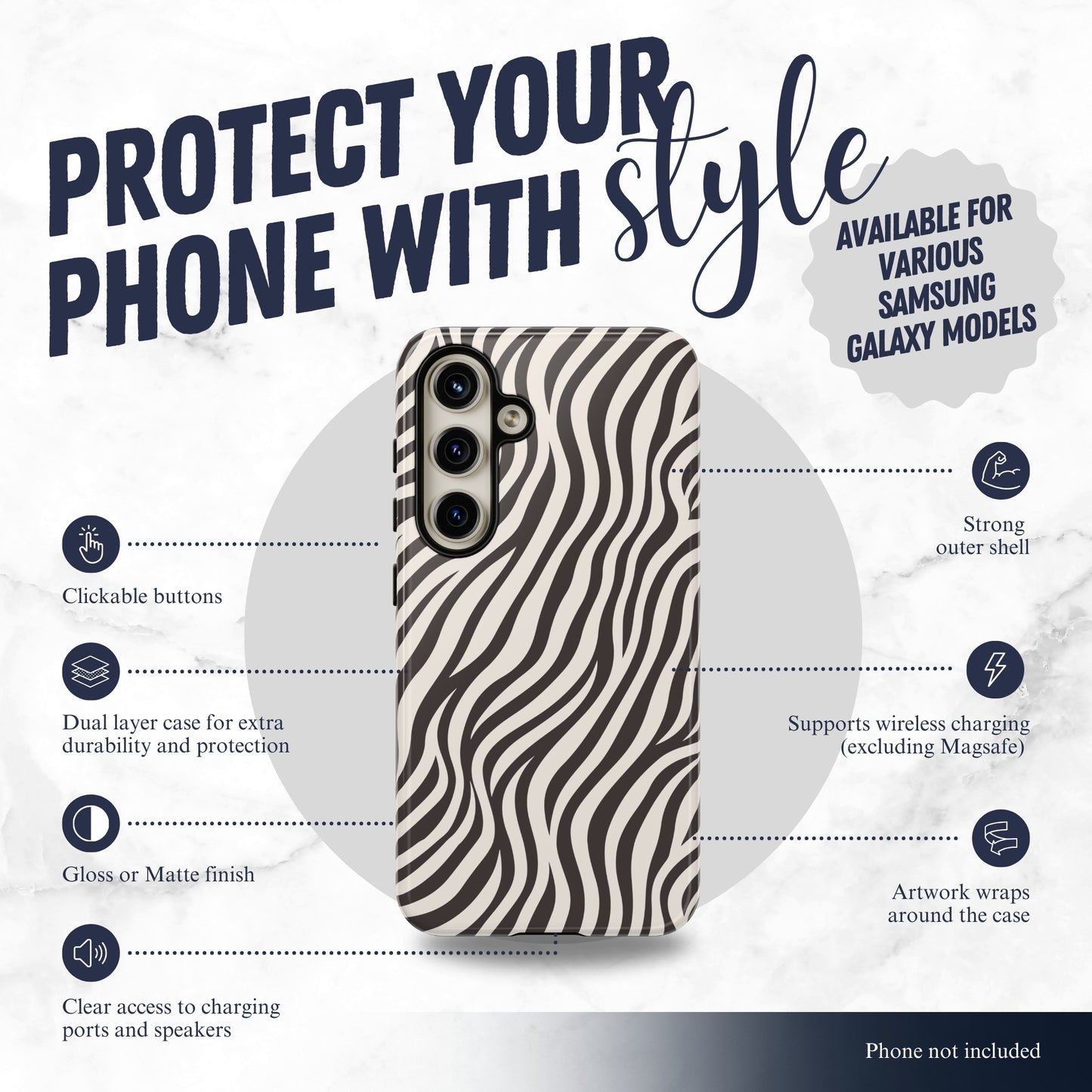 Wild Stride - Samsung Galaxy Case Phone Case-aesthetic phone case-shockproof phone case-cute phone case-designer phone case-elegant phone case-luxury phone case-phone accessories-fashion accessory