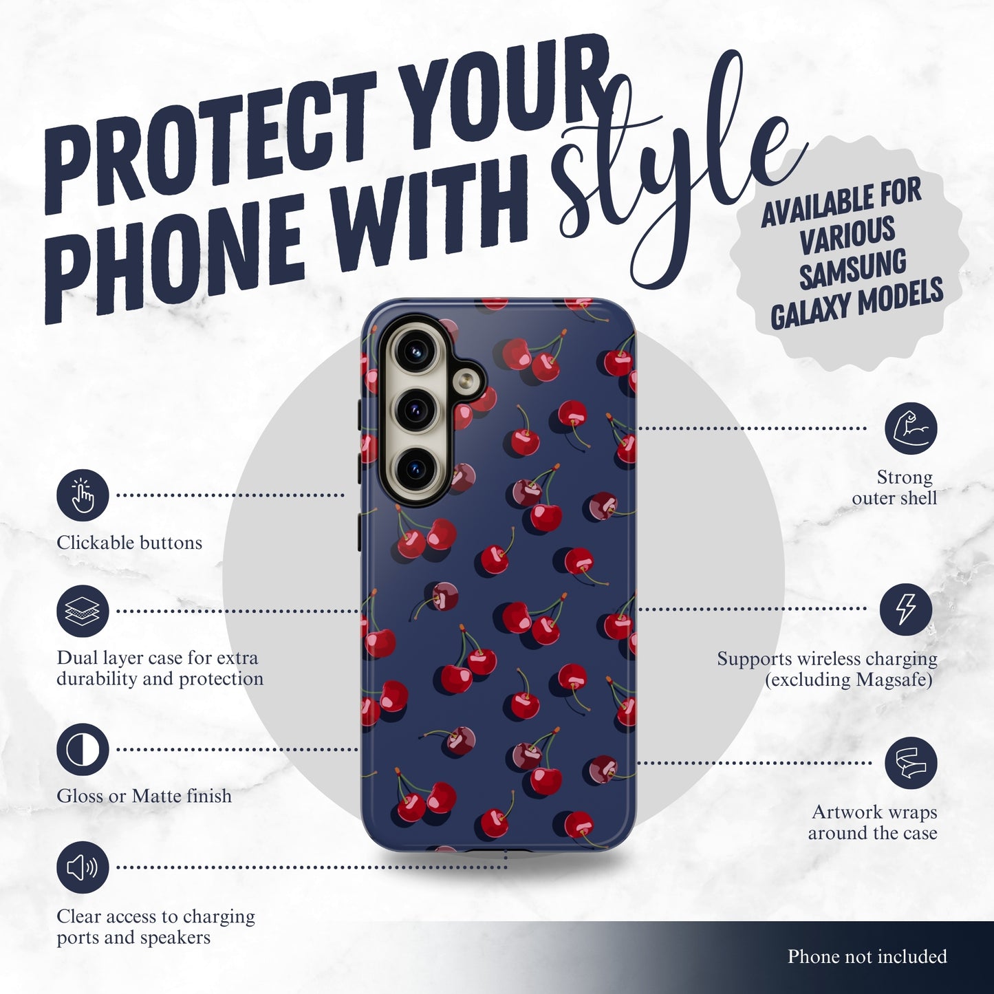 Sweet Tease - Samsung Galaxy Case Phone Case-aesthetic phone case-shockproof phone case-cute phone case-designer phone case-elegant phone case-luxury phone case-phone accessories-fashion accessory