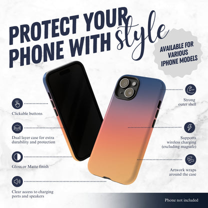 Sunset Aura - iPhone Case Phone Case-aesthetic phone case-shockproof phone case-cute phone case-designer phone case-elegant phone case-luxury phone case-phone accessories-fashion accessory