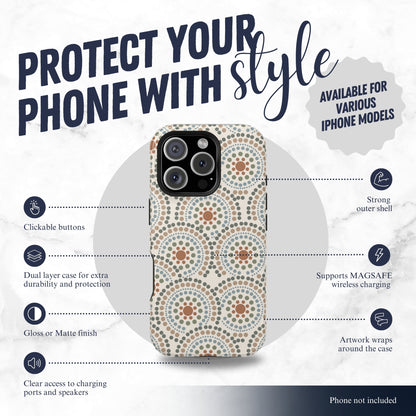 Mandala Rhythm - Magsafe iPhone Case Phone Case-aesthetic phone case-shockproof phone case-cute phone case-designer phone case-elegant phone case-luxury phone case-phone accessories-fashion accessory