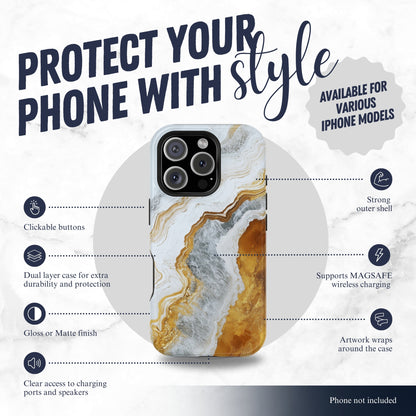 Snowgold - Magsafe iPhone Case Phone Case-aesthetic phone case-shockproof phone case-cute phone case-designer phone case-elegant phone case-luxury phone case-phone accessories-fashion accessory