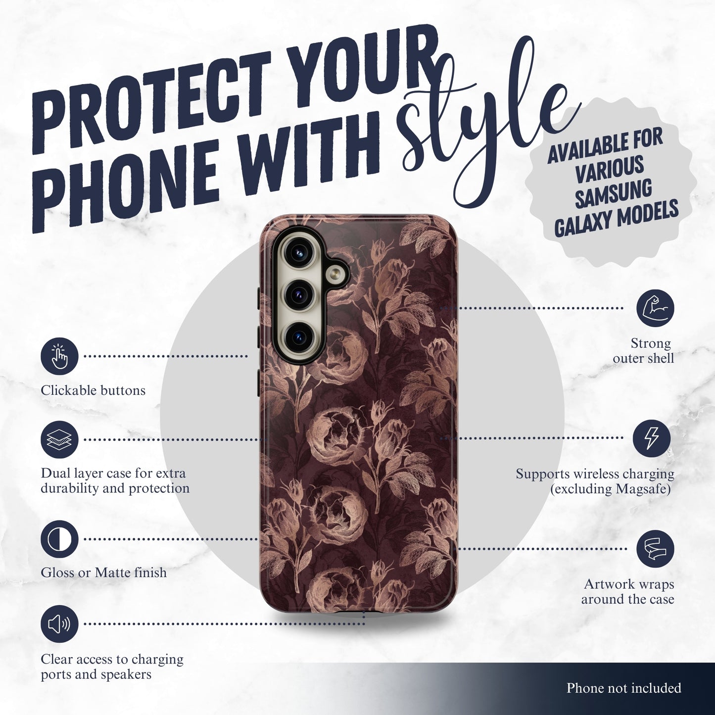 Indulge - Samsung Galaxy Case Phone Case-aesthetic phone case-shockproof phone case-cute phone case-designer phone case-elegant phone case-luxury phone case-phone accessories-fashion accessory