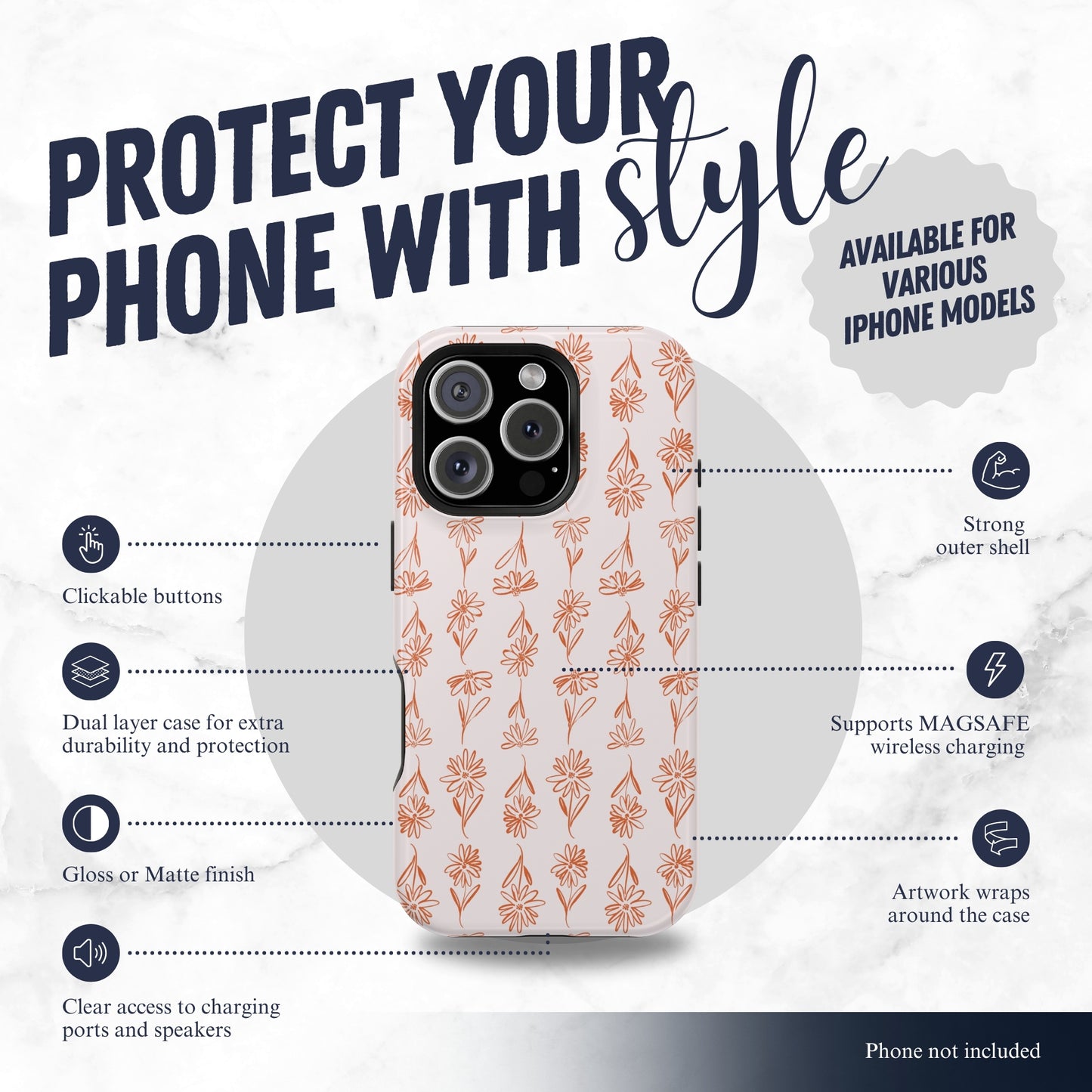 Terracotta - Magsafe iPhone Case Phone Case-aesthetic phone case-shockproof phone case-cute phone case-designer phone case-elegant phone case-luxury phone case-phone accessories-fashion accessory