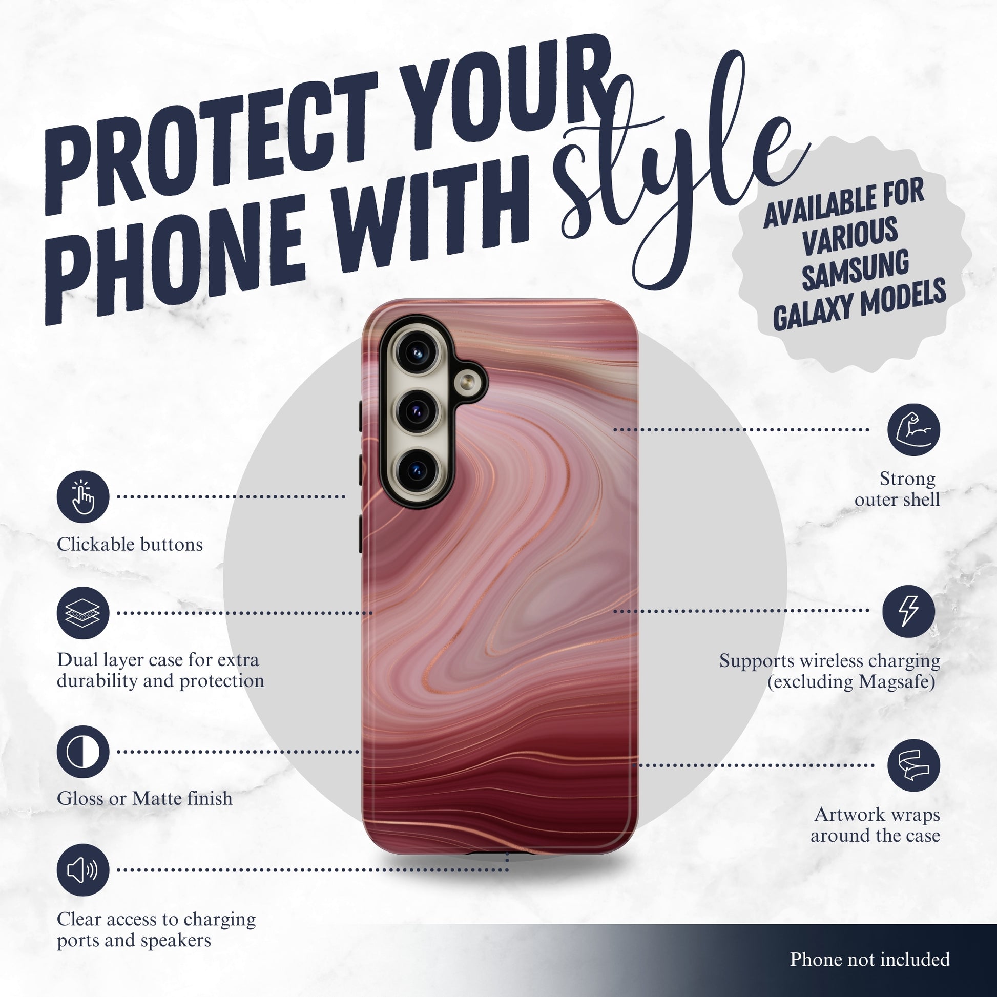 Flow State - Samsung Galaxy Case Phone Case-aesthetic phone case-shockproof phone case-cute phone case-designer phone case-elegant phone case-luxury phone case-phone accessories-fashion accessory