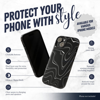 Night Threads - iPhone Case Phone Case-aesthetic phone case-shockproof phone case-cute phone case-designer phone case-elegant phone case-luxury phone case-phone accessories-fashion accessory
