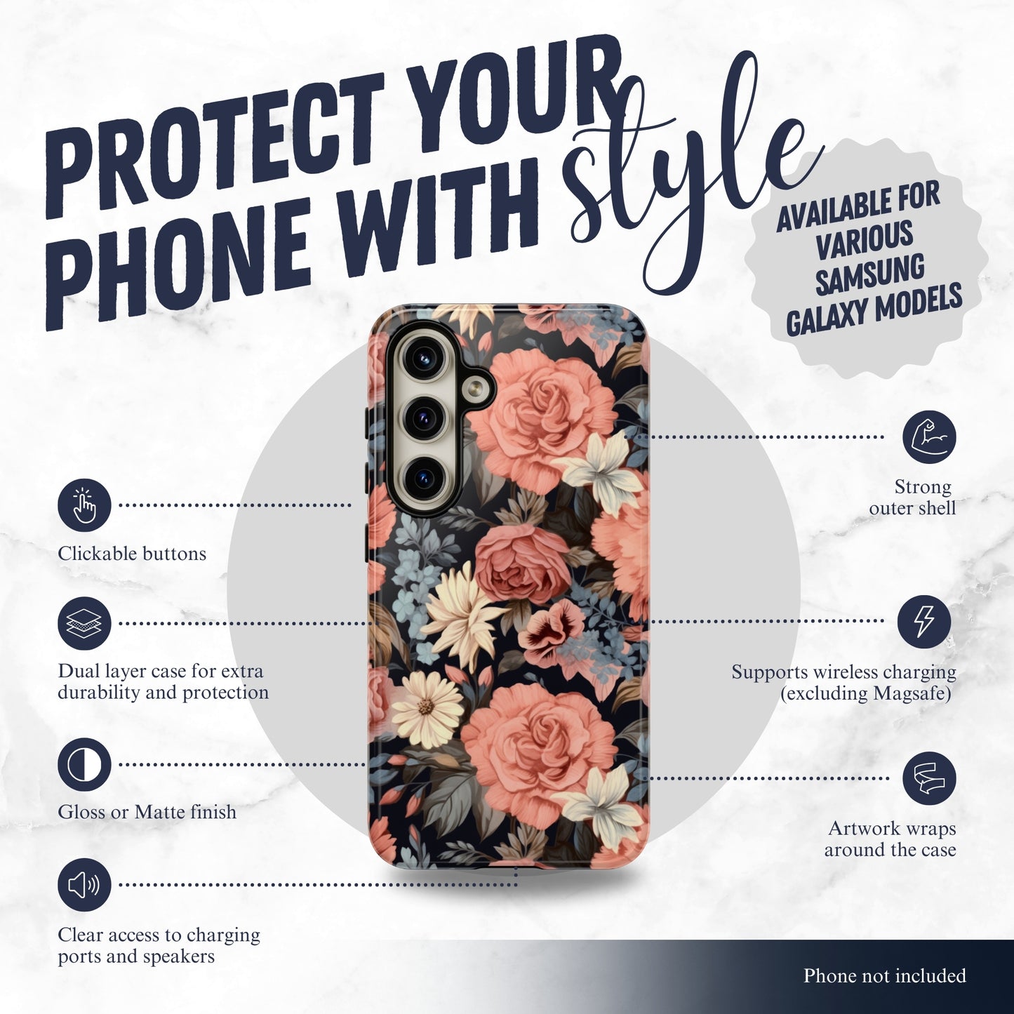 Secret Garden - Samsung Galaxy Case Phone Case-aesthetic phone case-shockproof phone case-cute phone case-designer phone case-elegant phone case-luxury phone case-phone accessories-fashion accessory