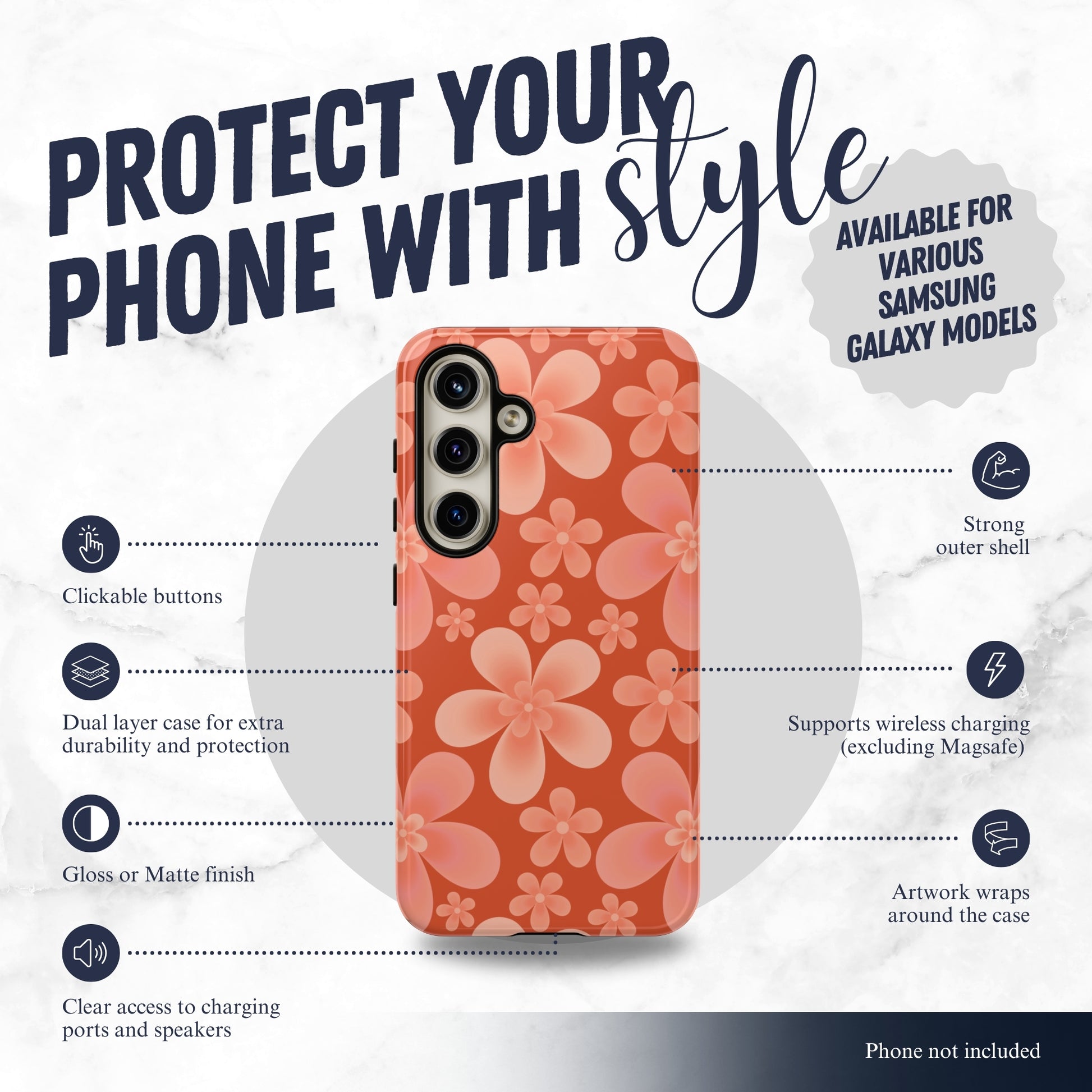 Heatwave - Samsung Galaxy Case Phone Case-aesthetic phone case-shockproof phone case-cute phone case-designer phone case-elegant phone case-luxury phone case-phone accessories-fashion accessory