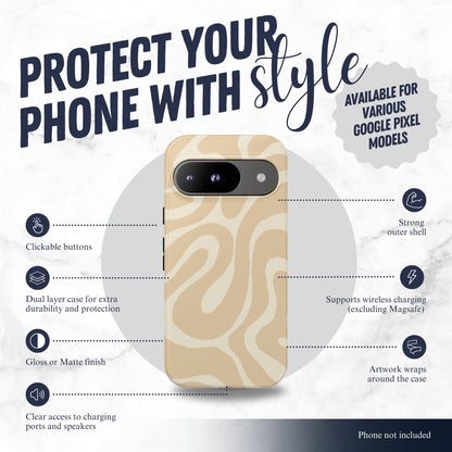 Caramel Twist - Google Pixel Case Phone Case-aesthetic phone case-shockproof phone case-cute phone case-designer phone case-elegant phone case-luxury phone case-phone accessories-fashion accessory