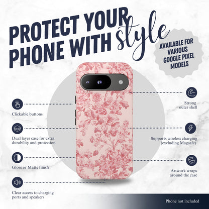 Ballet Toile - Google Pixel Case Phone Case-aesthetic phone case-shockproof phone case-cute phone case-designer phone case-elegant phone case-luxury phone case-phone accessories-fashion accessory