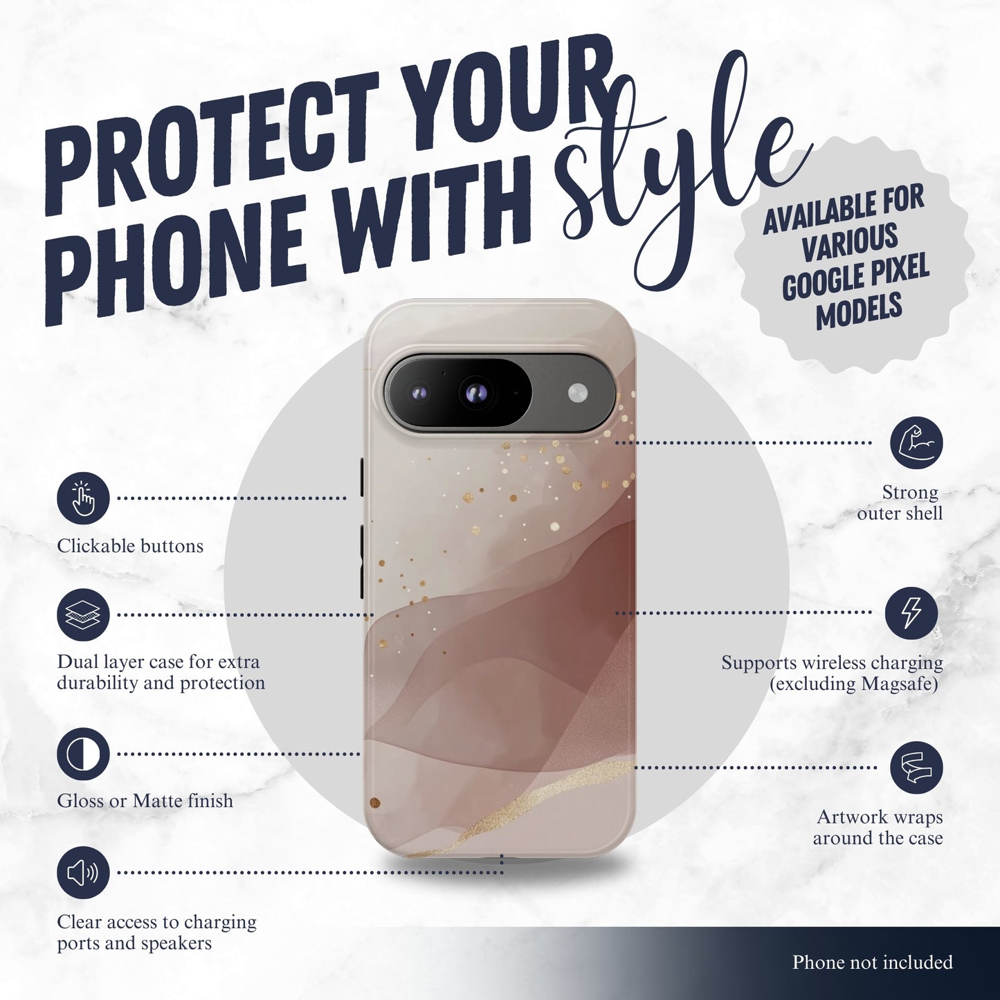 Mirage - Google Pixel Case Phone Case-aesthetic phone case-shockproof phone case-cute phone case-designer phone case-elegant phone case-luxury phone case-phone accessories-fashion accessory