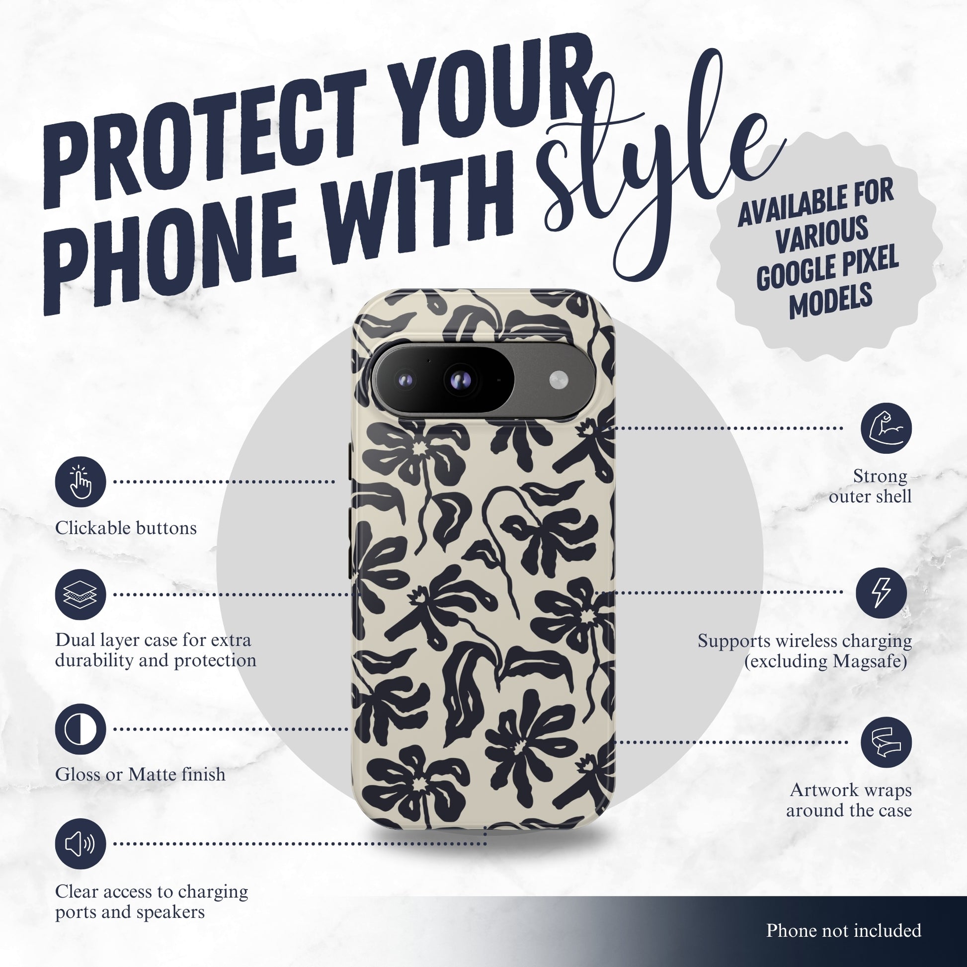 Ink - Google Pixel Case Phone Case-aesthetic phone case-shockproof phone case-cute phone case-designer phone case-elegant phone case-luxury phone case-phone accessories-fashion accessory