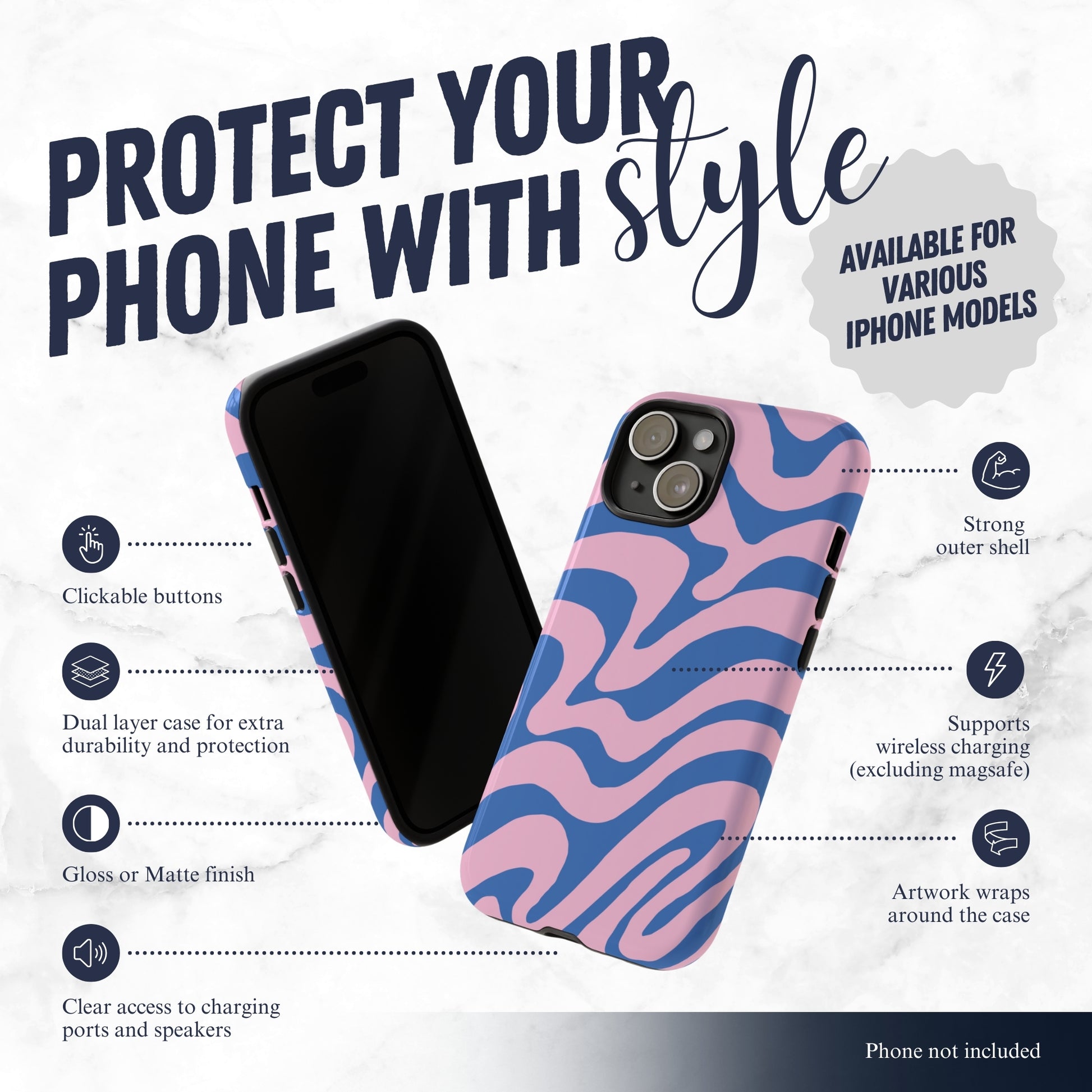 Vibe Check - iPhone Case Phone Case-aesthetic phone case-shockproof phone case-cute phone case-designer phone case-elegant phone case-luxury phone case-phone accessories-fashion accessory