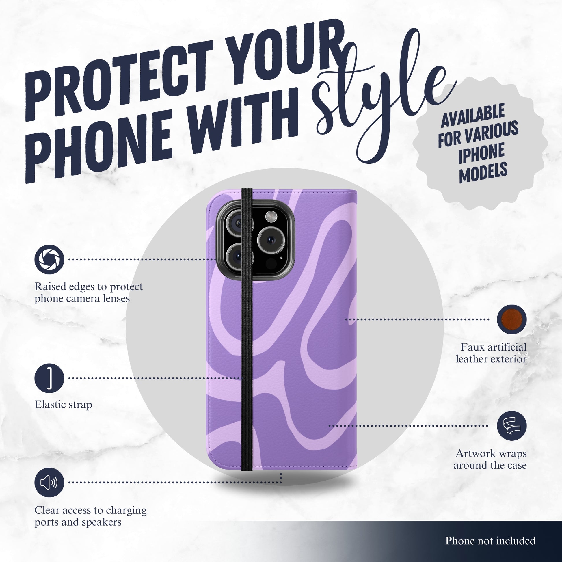 Good Karma - iPhone Flip Case Wallet, Leather Folio Case Phone Case-aesthetic phone case-shockproof phone case-cute phone case-designer phone case-elegant phone case-luxury phone case-phone accessories-fashion accessory