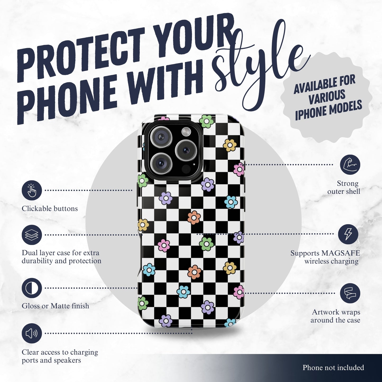 Check Mate - Magsafe iPhone Case Phone Case-aesthetic phone case-shockproof phone case-cute phone case-designer phone case-elegant phone case-luxury phone case-phone accessories-fashion accessory