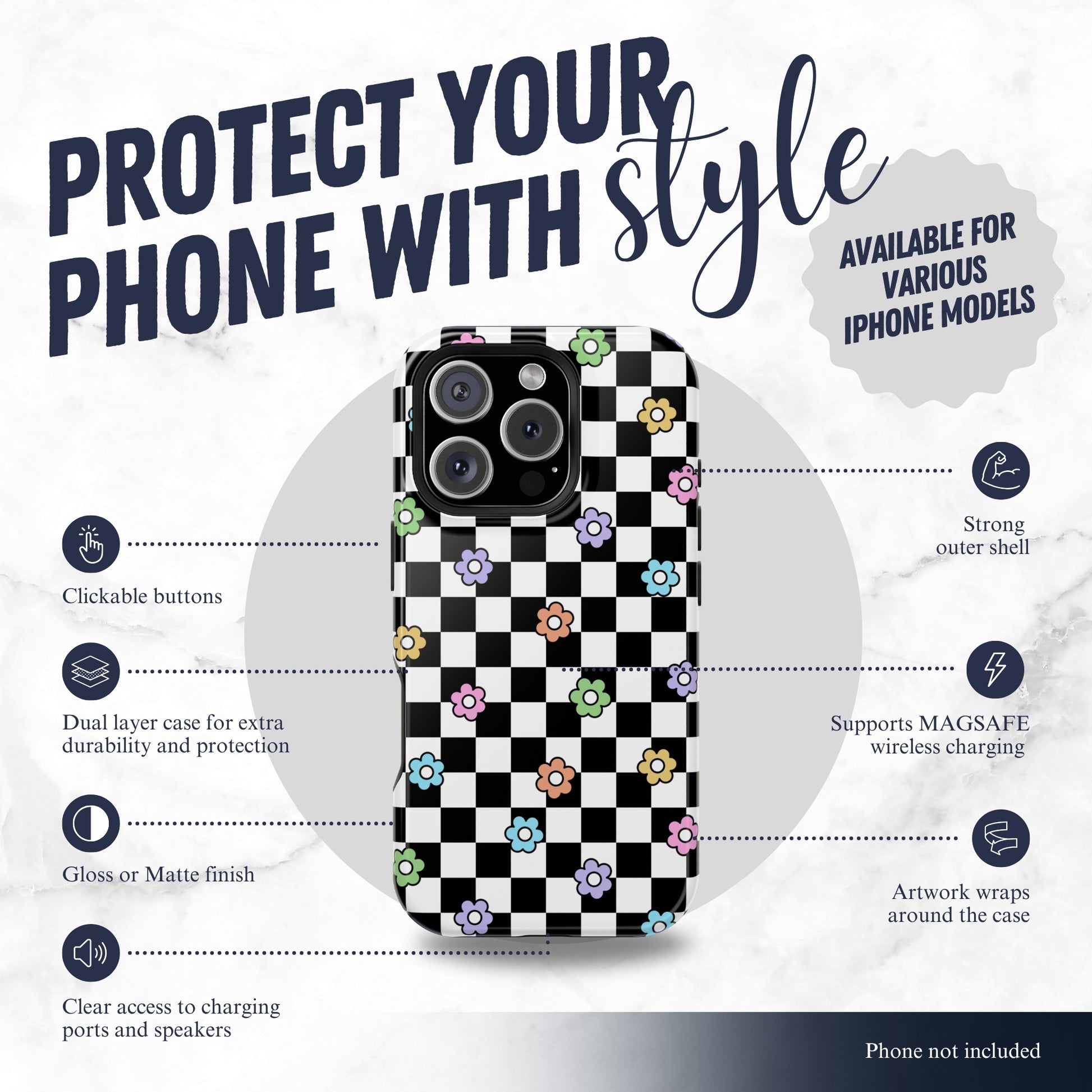Check Mate - Magsafe iPhone Case Phone Case-aesthetic phone case-shockproof phone case-cute phone case-designer phone case-elegant phone case-luxury phone case-phone accessories-fashion accessory
