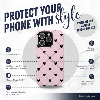 Love Quilt - Magsafe iPhone Case Phone Case-aesthetic phone case-shockproof phone case-cute phone case-designer phone case-elegant phone case-luxury phone case-phone accessories-fashion accessory