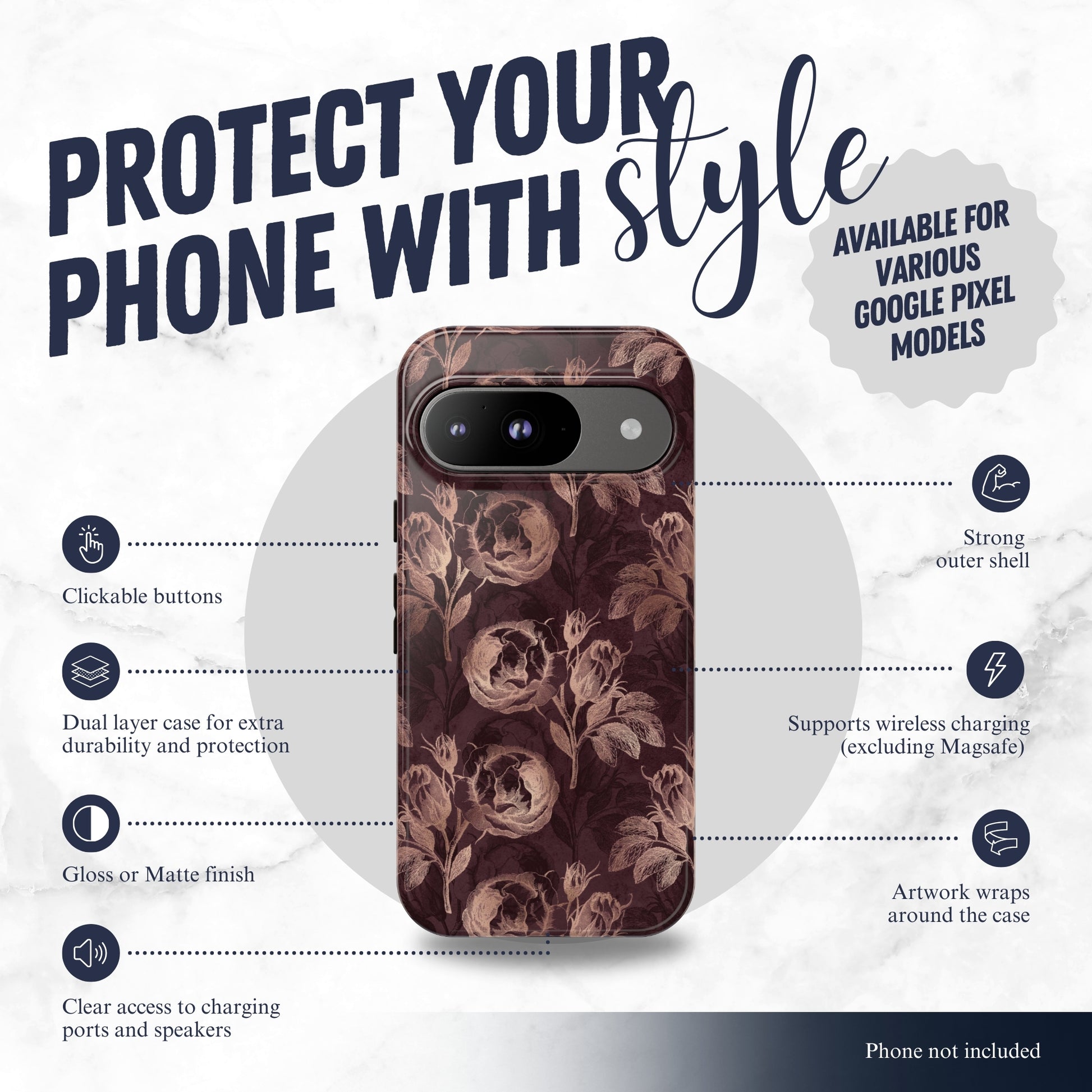 Indulge - Google Pixel Case Phone Case-aesthetic phone case-shockproof phone case-cute phone case-designer phone case-elegant phone case-luxury phone case-phone accessories-fashion accessory