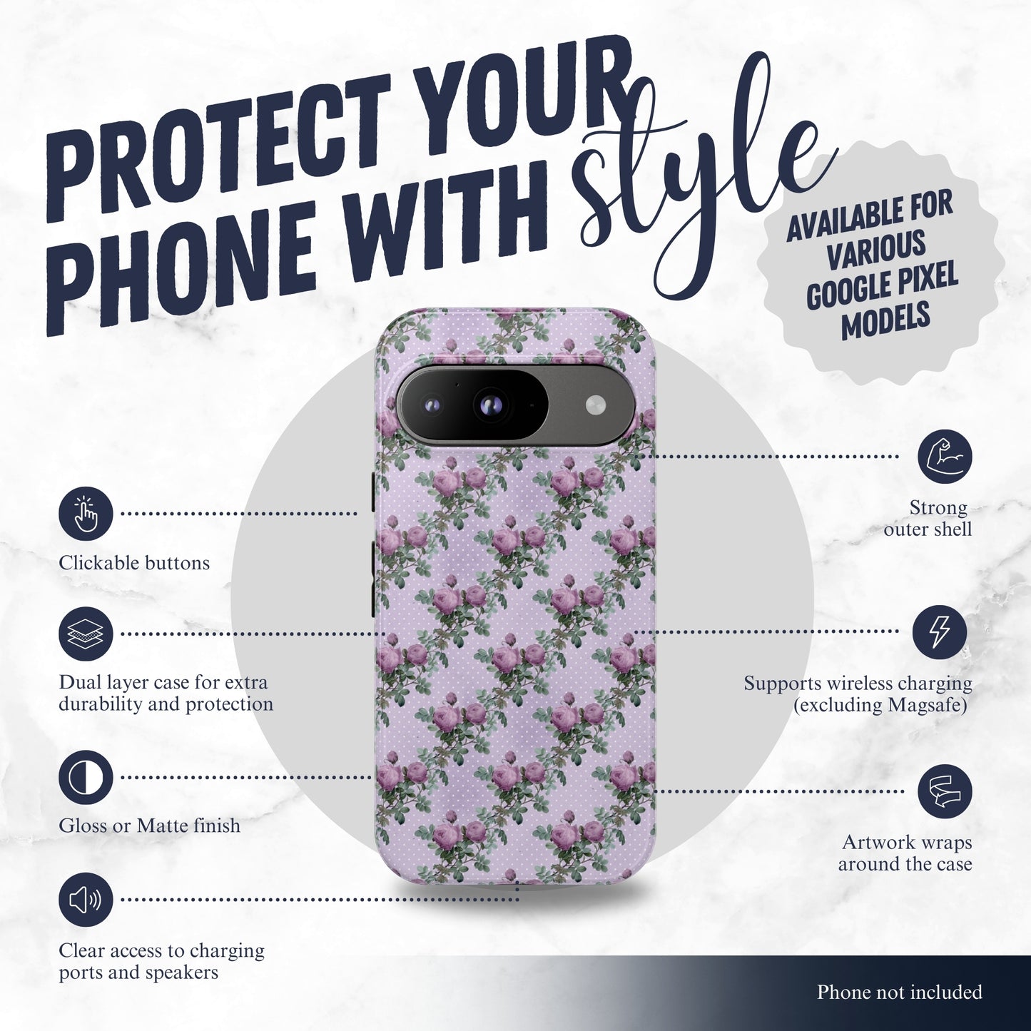 Just Because - Google Pixel Case Phone Case-aesthetic phone case-shockproof phone case-cute phone case-designer phone case-elegant phone case-luxury phone case-phone accessories-fashion accessory