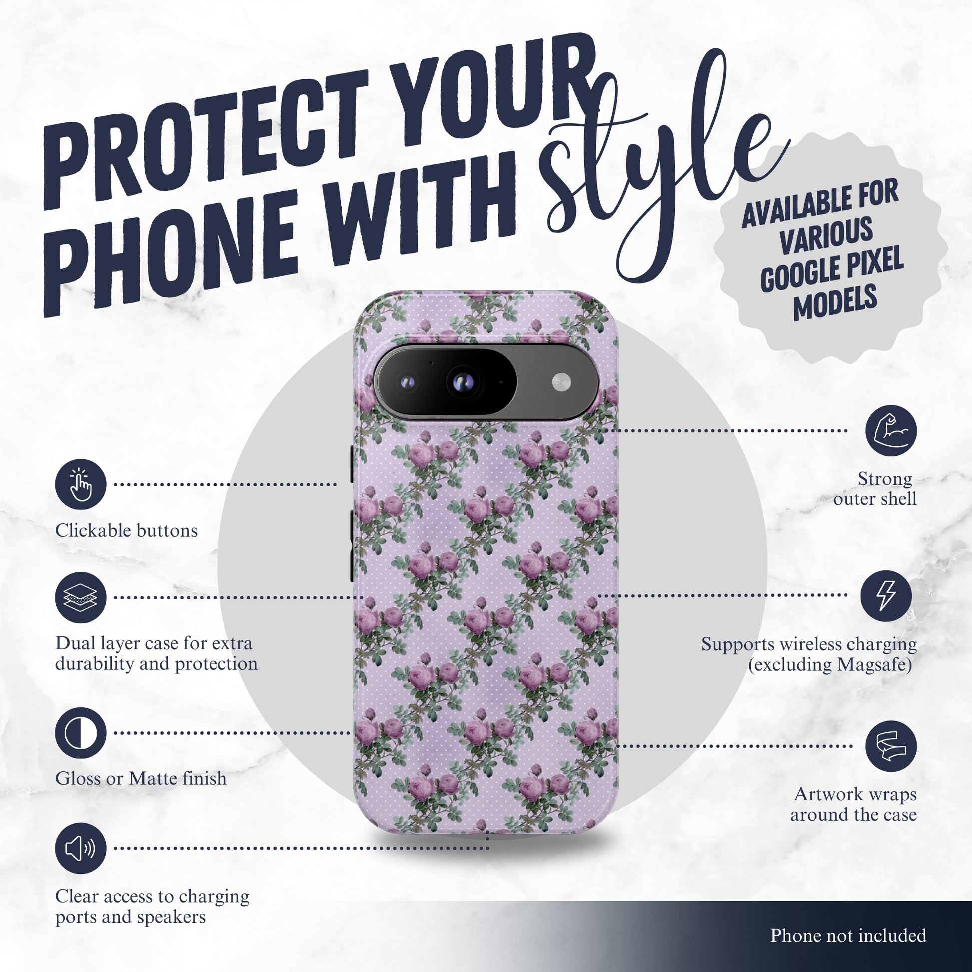 Just Because - Google Pixel Case Phone Case-aesthetic phone case-shockproof phone case-cute phone case-designer phone case-elegant phone case-luxury phone case-phone accessories-fashion accessory