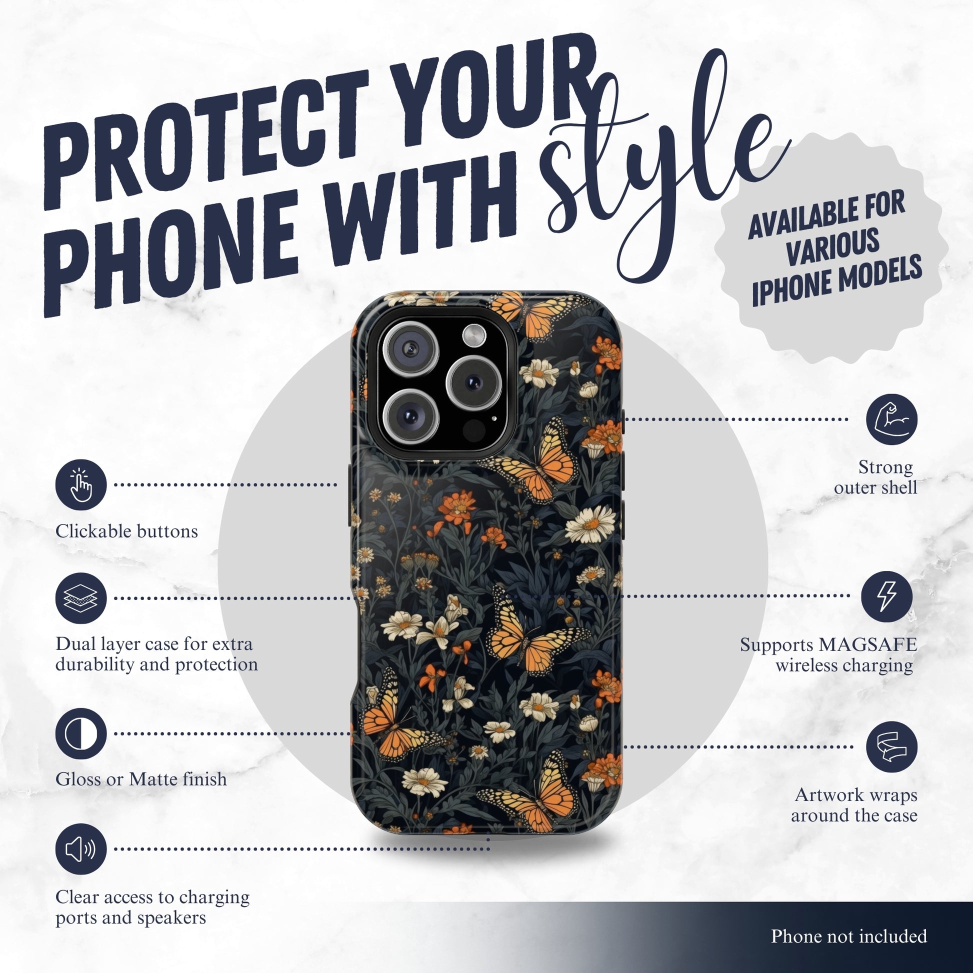 Enchanted - Magsafe iPhone Case Phone Case-aesthetic phone case-shockproof phone case-cute phone case-designer phone case-elegant phone case-luxury phone case-phone accessories-fashion accessory