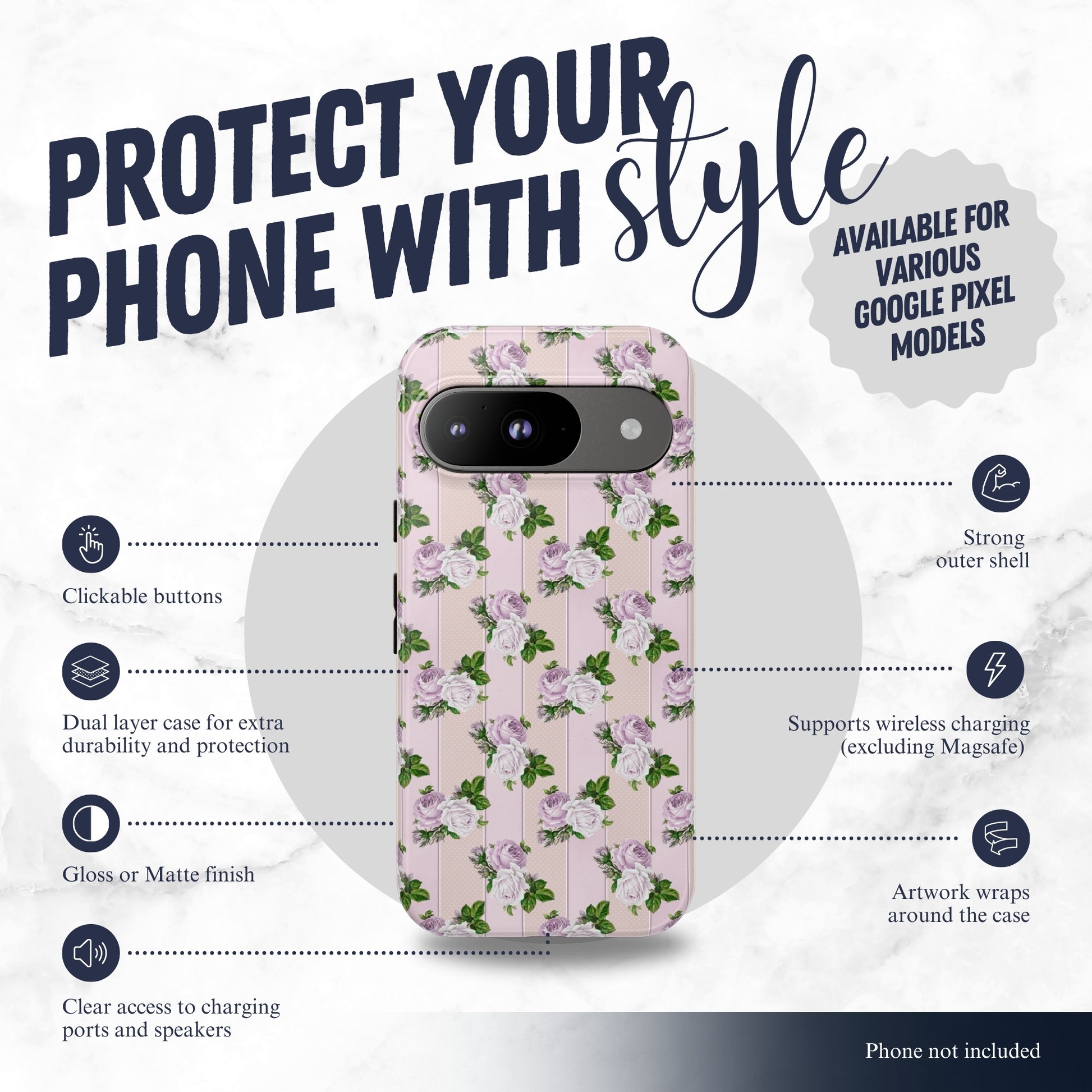 Softly Spoken - Google Pixel Case Phone Case-aesthetic phone case-shockproof phone case-cute phone case-designer phone case-elegant phone case-luxury phone case-phone accessories-fashion accessory