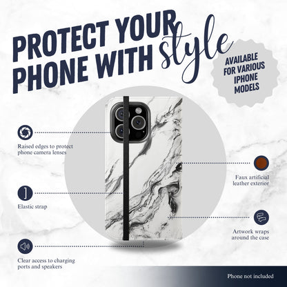 Contrast - iPhone Flip Case Wallet, Leather Folio Case Phone Case-aesthetic phone case-shockproof phone case-cute phone case-designer phone case-elegant phone case-luxury phone case-phone accessories-fashion accessory