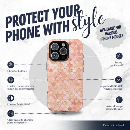 Mermaid Scales - Magsafe iPhone Case Phone Case-aesthetic phone case-shockproof phone case-cute phone case-designer phone case-elegant phone case-luxury phone case-phone accessories-fashion accessory