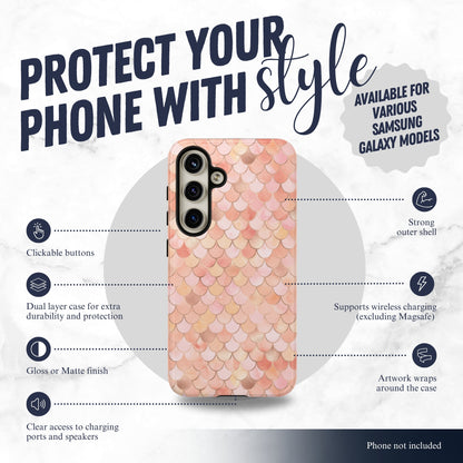 Mermaid Scales - Samsung Galaxy Case Phone Case-aesthetic phone case-shockproof phone case-cute phone case-designer phone case-elegant phone case-luxury phone case-phone accessories-fashion accessory