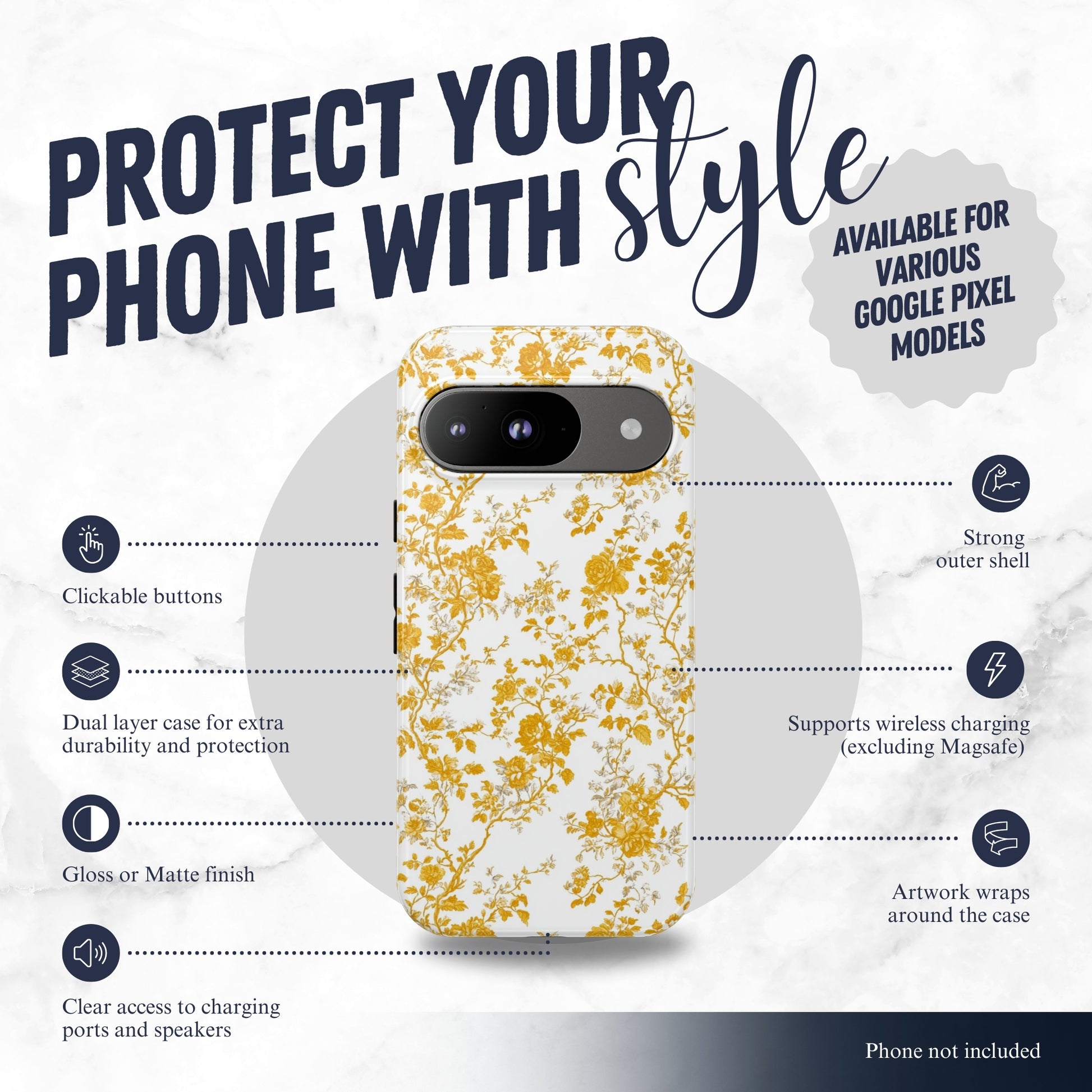 Radiant Toile - Google Pixel Case Phone Case-aesthetic phone case-shockproof phone case-cute phone case-designer phone case-elegant phone case-luxury phone case-phone accessories-fashion accessory