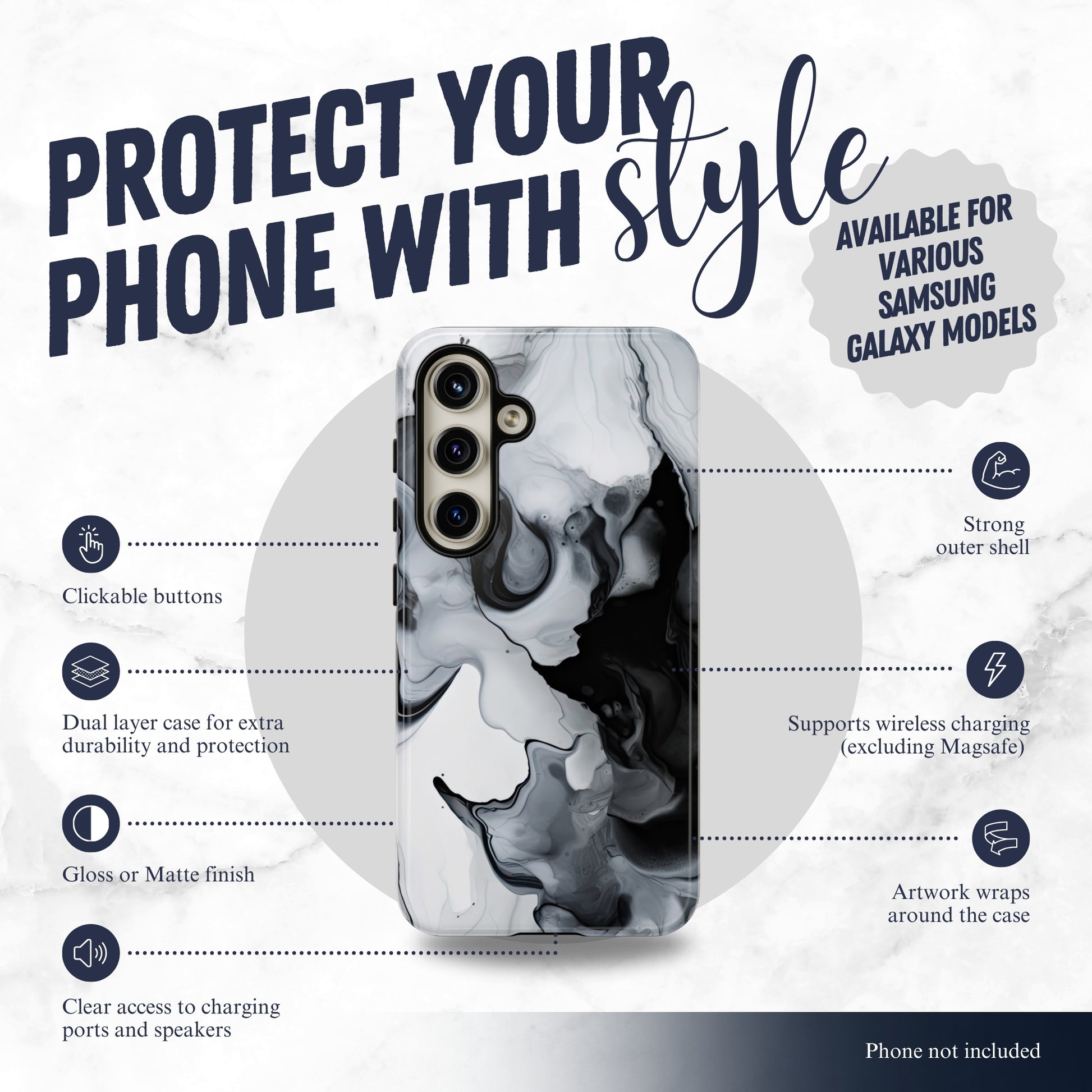 Cascade - Samsung Galaxy Case Phone Case-aesthetic phone case-shockproof phone case-cute phone case-designer phone case-elegant phone case-luxury phone case-phone accessories-fashion accessory