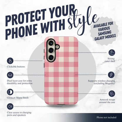 Pretty Pink - Samsung Galaxy Case Phone Case-aesthetic phone case-shockproof phone case-cute phone case-designer phone case-elegant phone case-luxury phone case-phone accessories-fashion accessory