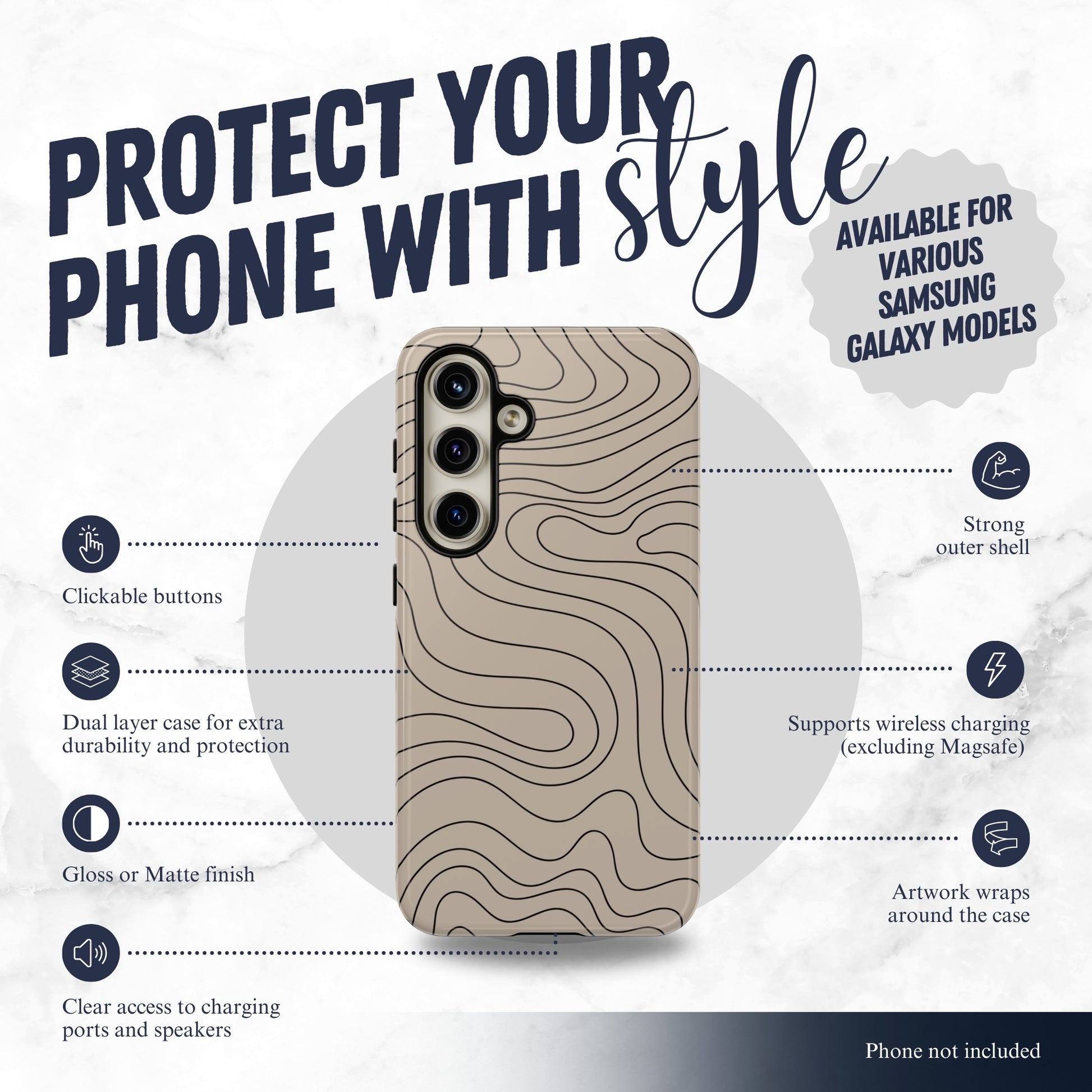 Earth Flow - Samsung Galaxy Case Phone Case-aesthetic phone case-shockproof phone case-cute phone case-designer phone case-elegant phone case-luxury phone case-phone accessories-fashion accessory