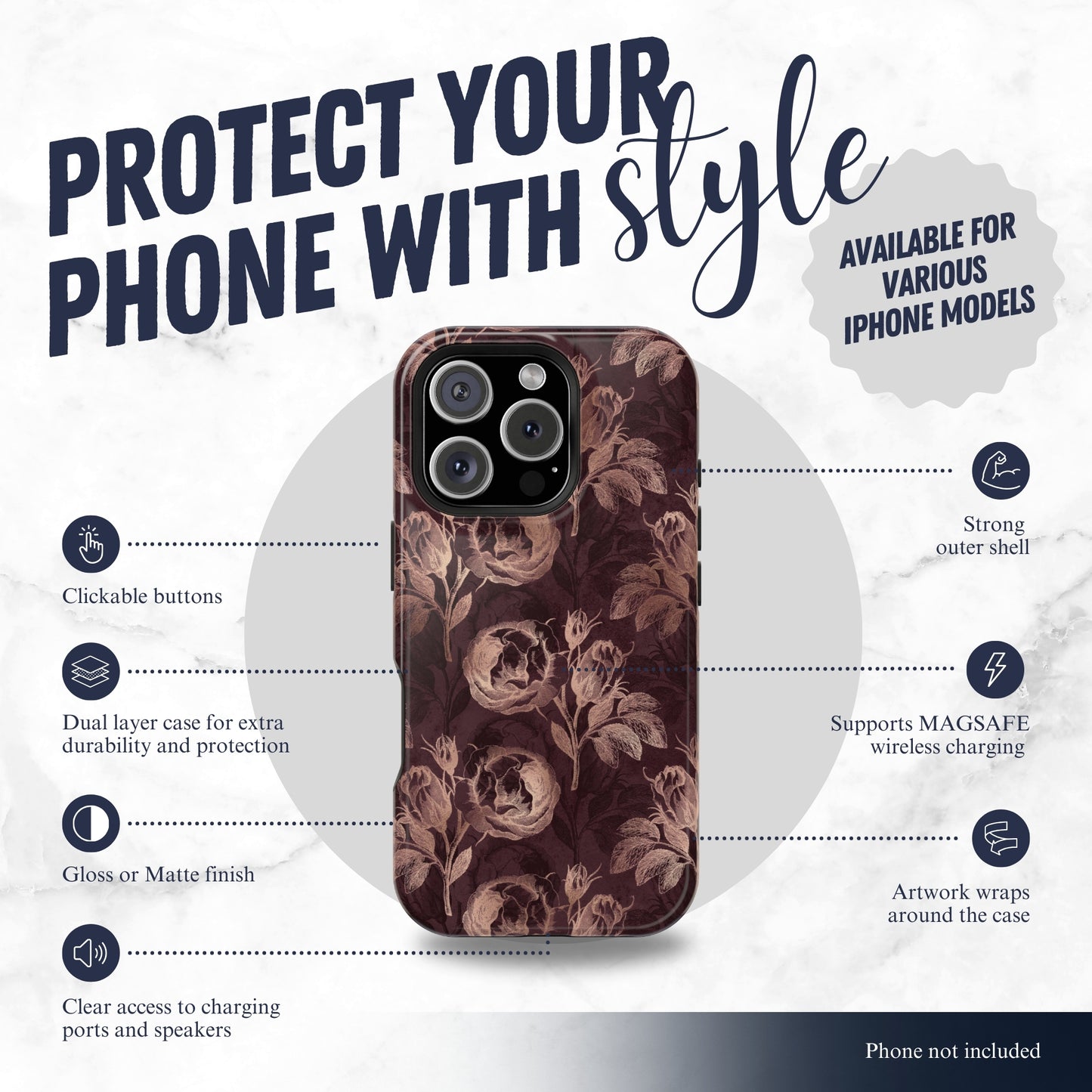 Indulge - Magsafe iPhone Case Phone Case-aesthetic phone case-shockproof phone case-cute phone case-designer phone case-elegant phone case-luxury phone case-phone accessories-fashion accessory